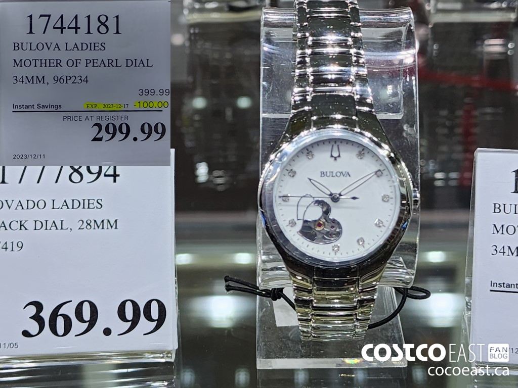 1744181 BULOVA LADIES MOTHER OF PEARL DIAL 34MM, 96P234 ($100.00 INSTANT SAVINGS EXPIRES ON 2023-12-17) $299.99