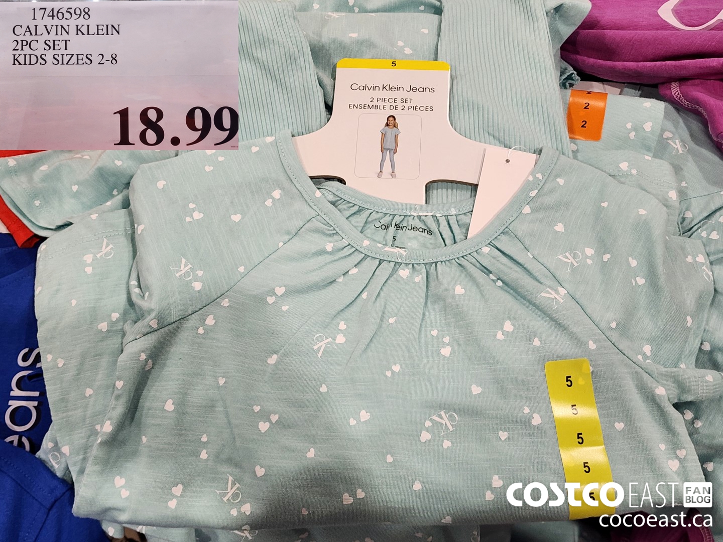 1746598 CALVIN KLEIN 2PC SET KIDS SIZES 2-8 $18.99