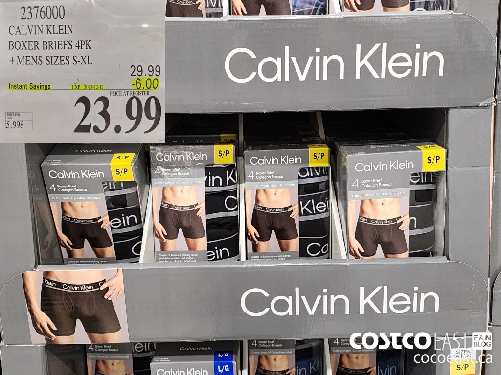 2376000 CALVIN KLEIN BOXER BRIEF 4PK +MENS SIZES S-XL ($6.00 INSTANT SAVINGS EXPIRES ON 2023-12-17) $23.99
