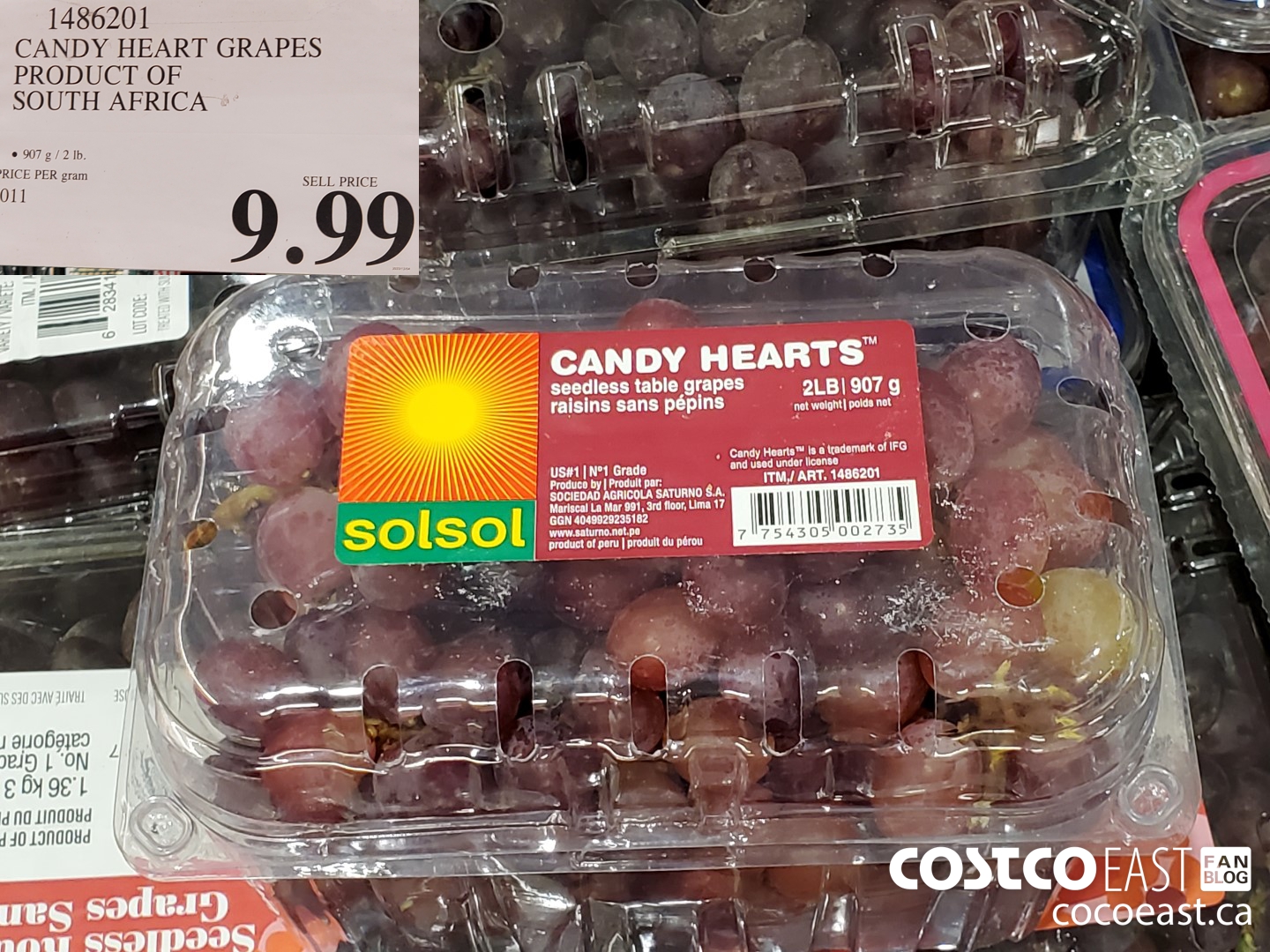 1486201 CANDY HEART GRAPES PRODUCT OF SOUTH AFRICA $9.99
