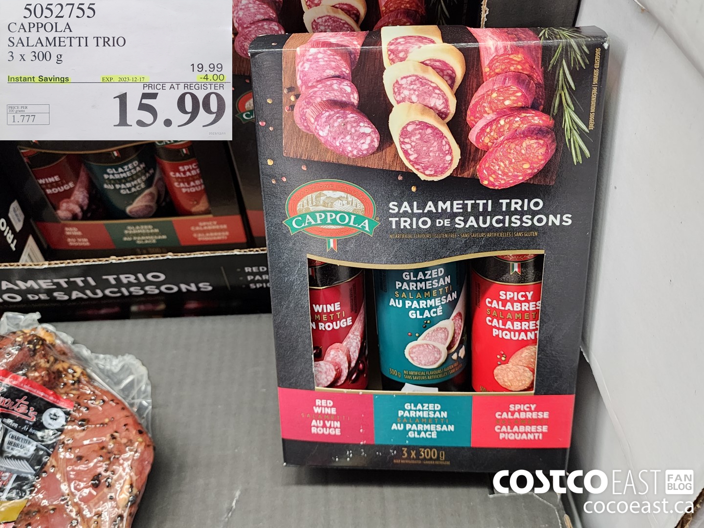 5052755 CAPPOLA SALAMETTI TRIO 3 x 300 g ($4.00 INSTANT SAVINGS EXPIRES ON 2023-12-17) $15.99