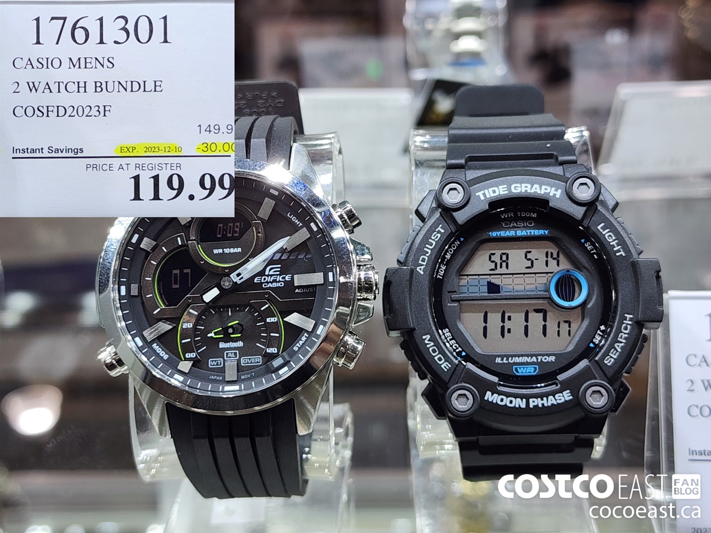 1761301 CASIO MENS 2 WATCH BUNDLE COSFD2023F ($30.00 INSTANT SAVINGS EXPIRES ON 2023-12-10) $119.99