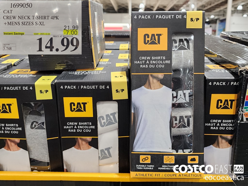 1699050 CAT CREW NECK T-SHIRT 4PK +MENS SIZES S-XL ($7.00 INSTANT SAVINGS EXPIRES ON 2023-12-24) $14.99