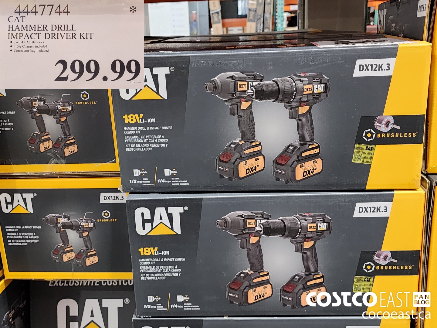 4447744 CAT HAMMER DRILL IMPACT DRIVER KIT $299.99