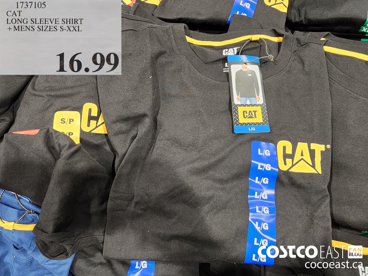 1737105 CAT LONG SLEEVE SHIRT + MENS SIZES S-XXL $16.99