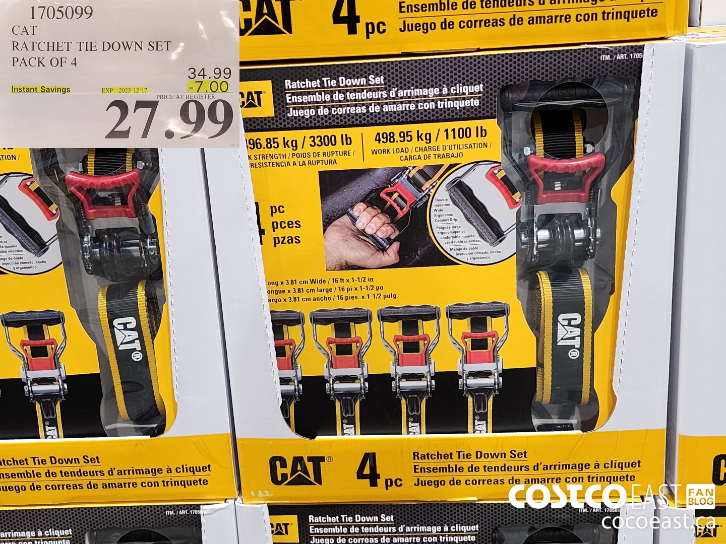 1705099 CAT RATCHET TIE DOWN SET PACK OF 4 ($7.00 INSTANT SAVINGS EXPIRES ON 2023-12-17) $27.99