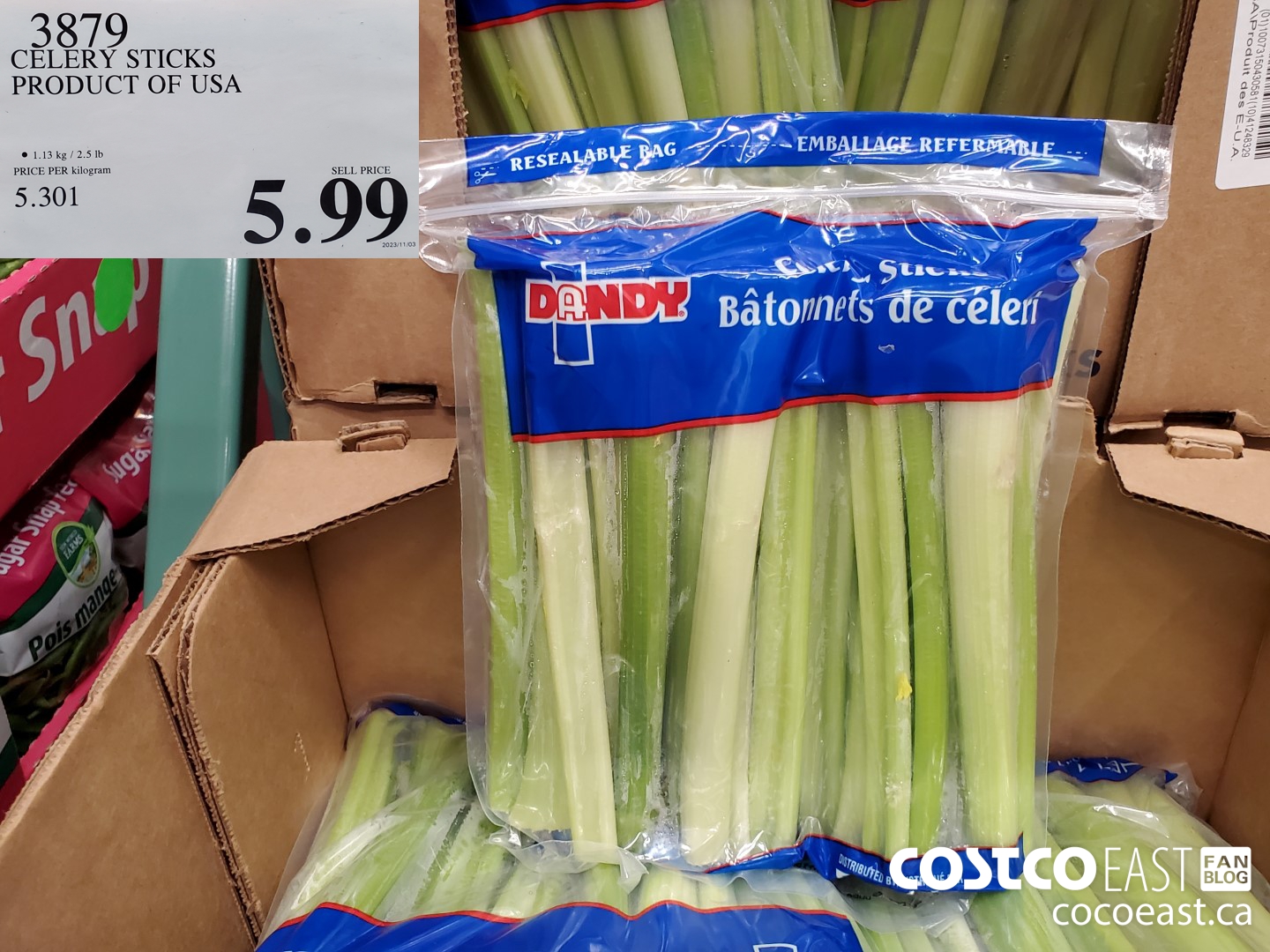3879 CELERY STICKS PRODUCT OF USA $5.99