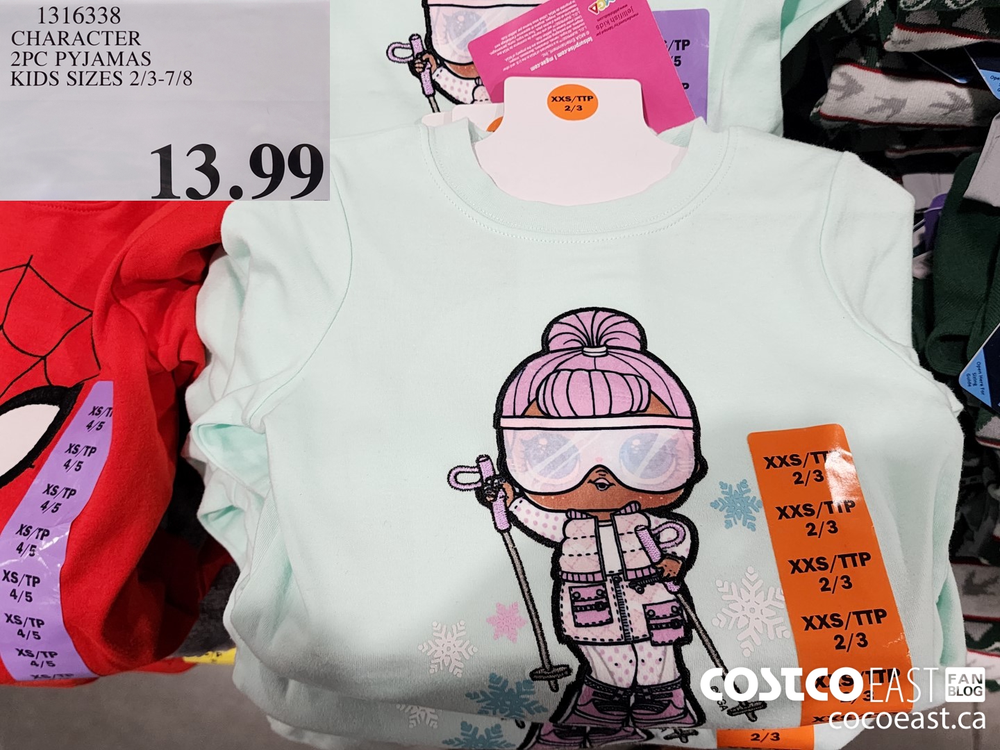 1316338 CHARACTER 2PC PYJAMAS KIDS SIZES 2/3-7/8 $13.99