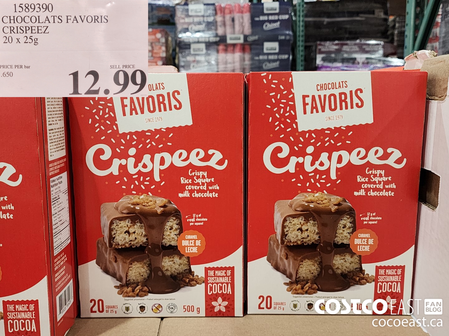 1589390 CHOCOLATS FAVORIS CRISPEEZ 20 x 25G $12.99