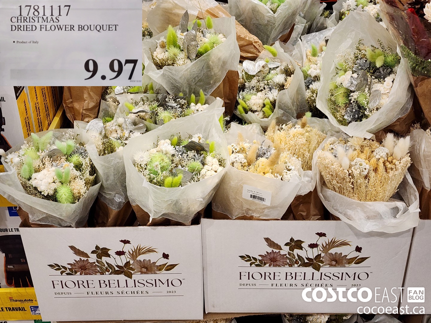 1781117 CHRISTMAS DRIED FLOWER BOUQUET $9.97