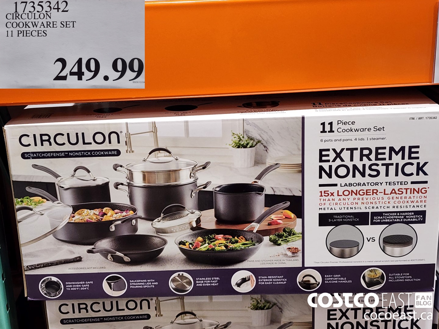 1735342 CIRCULON COOKWARE SET 11 PIECES $249.99