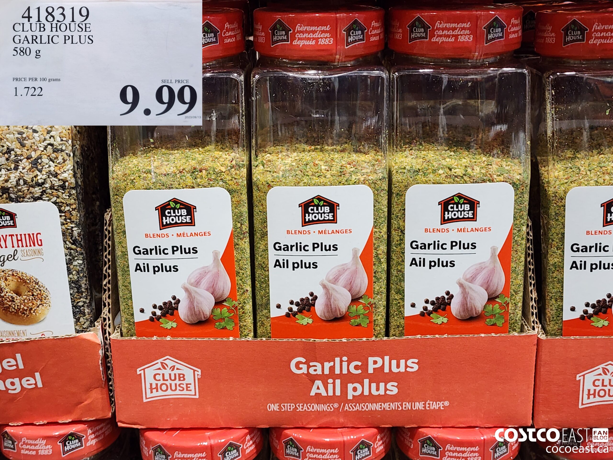418319 CLUBHOUSE GARLIC PLUS 580 G $9.99