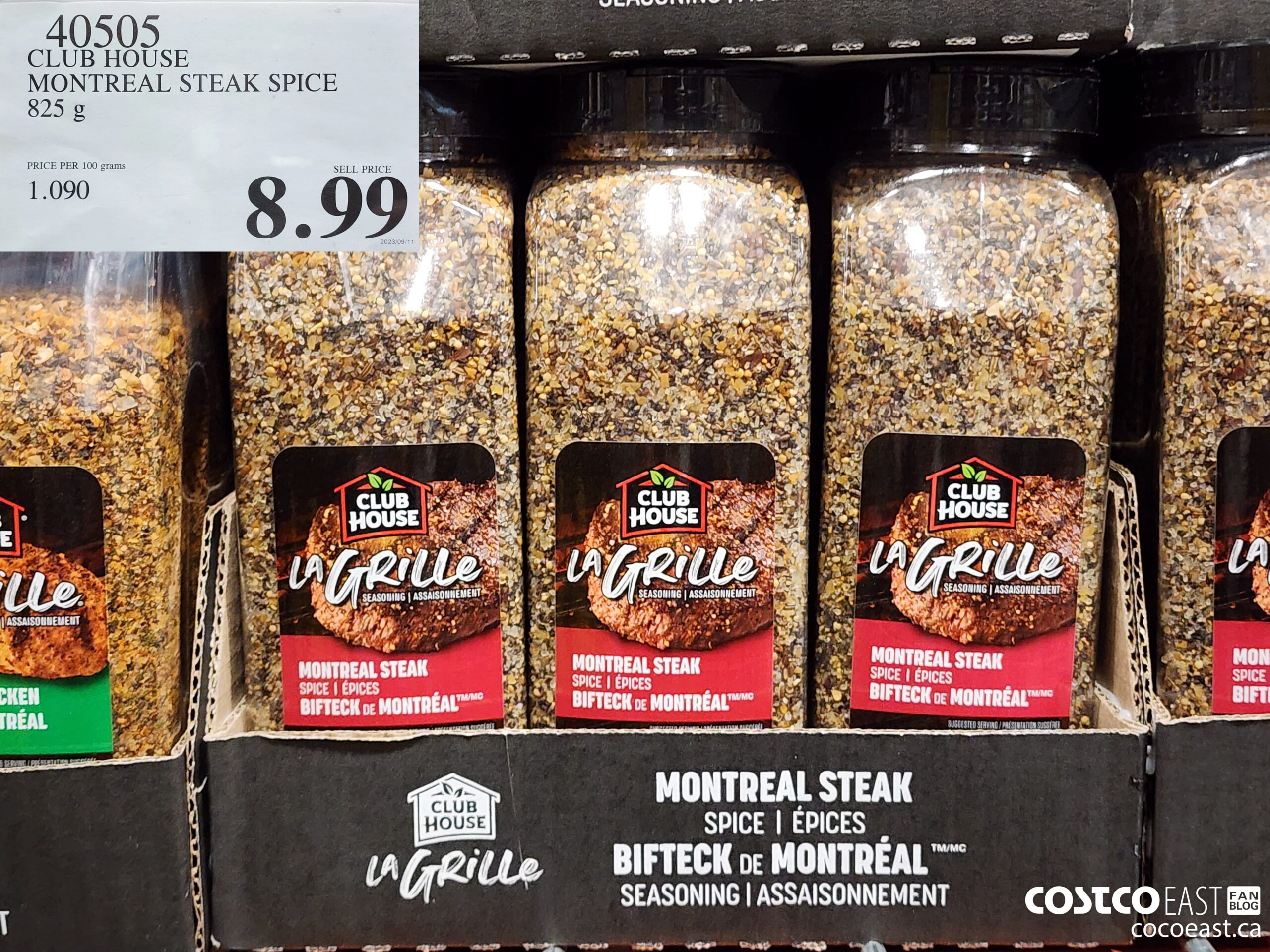 40505 CLUBHOUSE MONTREAL STEAK SPICE 825 G $8.99