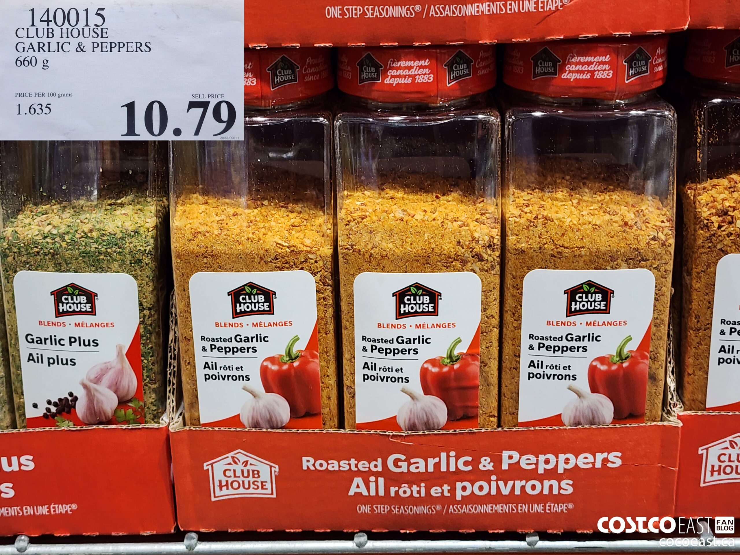 140015 CLUB HOUSE GARLIC & PEPPERS 660 G $10.79