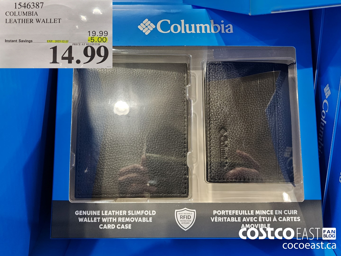 1546387 COLUMBIA LEATHER WALLET ($5.00 INSTANT SAVINGS EXPIRES ON 2023-12-10) $14.99