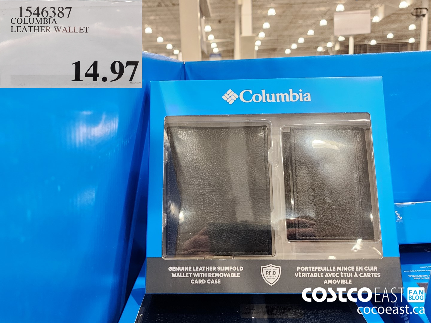 1546387 COLUMBIA LEATHER WALLET $14.97