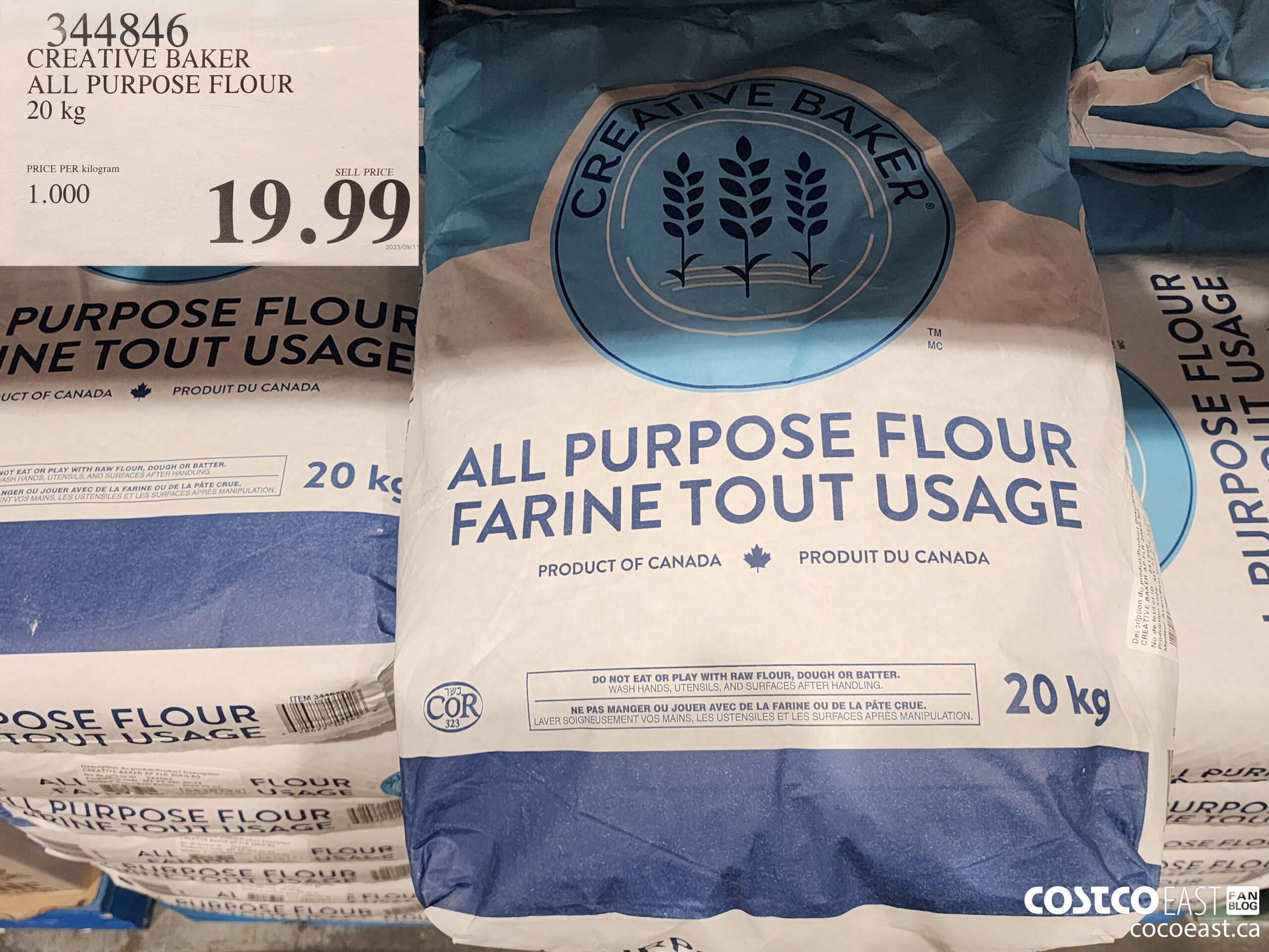 344846 CREATIVE BAKER ALL PURPOSE FLOUR 20 KG $19.99