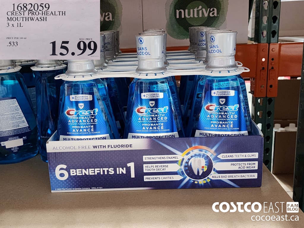 1682059 CREST PRO-HEALTH MOUTHWASH 3 X 1L $15.99