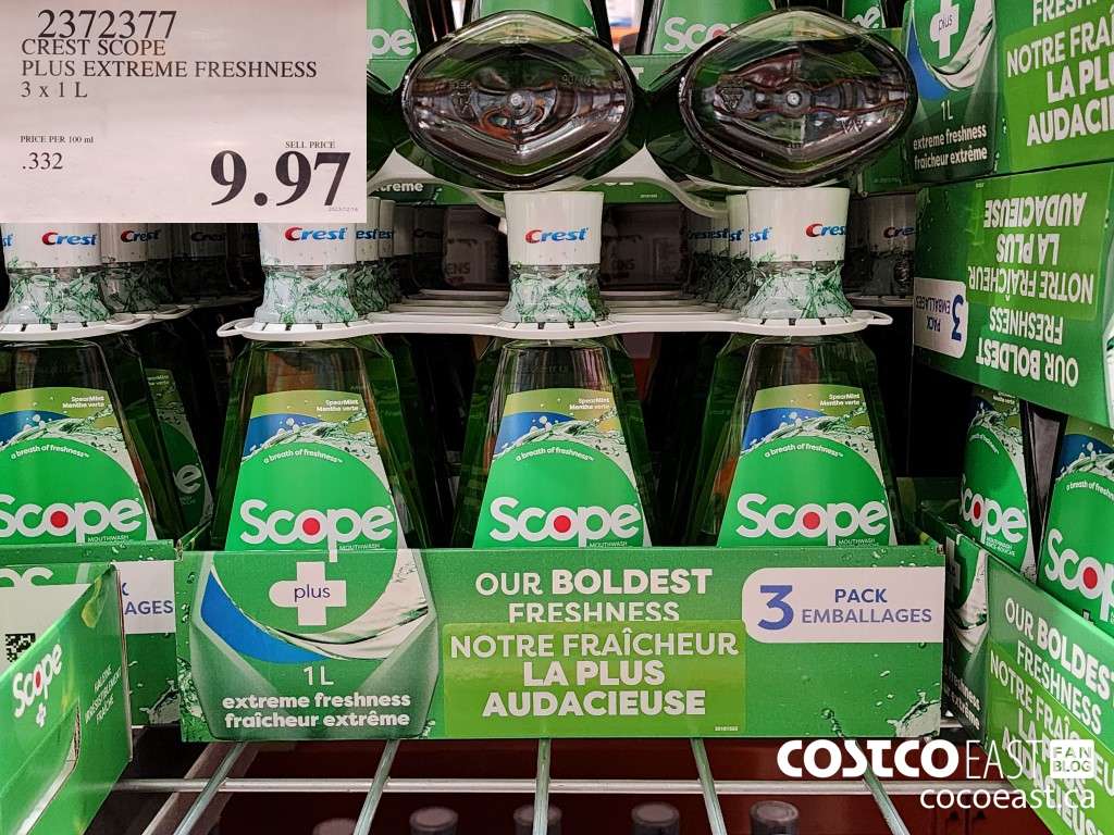 2372377 CREST SCOPE PLUS EXTREME FRESHNESS 3 X 1L $9.97