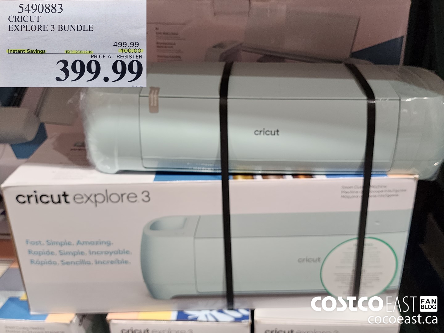 5490883 CRICUT EXPLORE 3 BUNDLE ($100.00 INSTANT SAVINGS EXPIRES ON 2023-12-10) $399.99