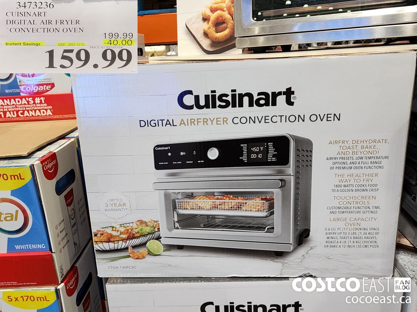 3473236 CUISINART DIGITAL AIR FRYER CONVECTION OVEN ($40.00 INSTANT SAVINGS EXPIRES ON 2023-12-31) $159.99