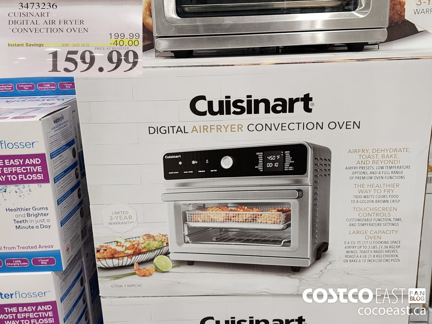 3473236 CUISINART DIGITAL AIR FRYER CONVECTION OVEN ($40.00 INSTANT SAVINGS EXPIRES ON 2023-12-31) $159.99