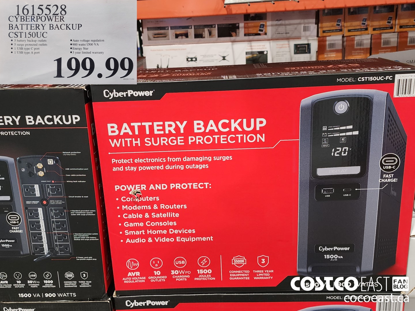 1615528 CYBERPOWER BATTERY BACKUP CST150UC $199.99