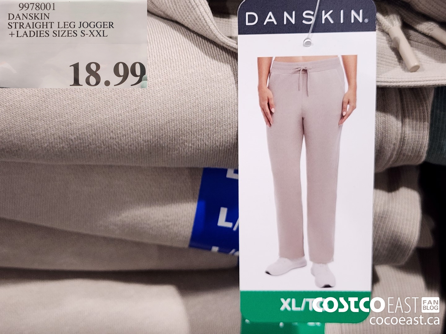 9978001 DANSKIN STRAIGHT LEG JOGGER +LADIES SIZES S-XXL $18.99