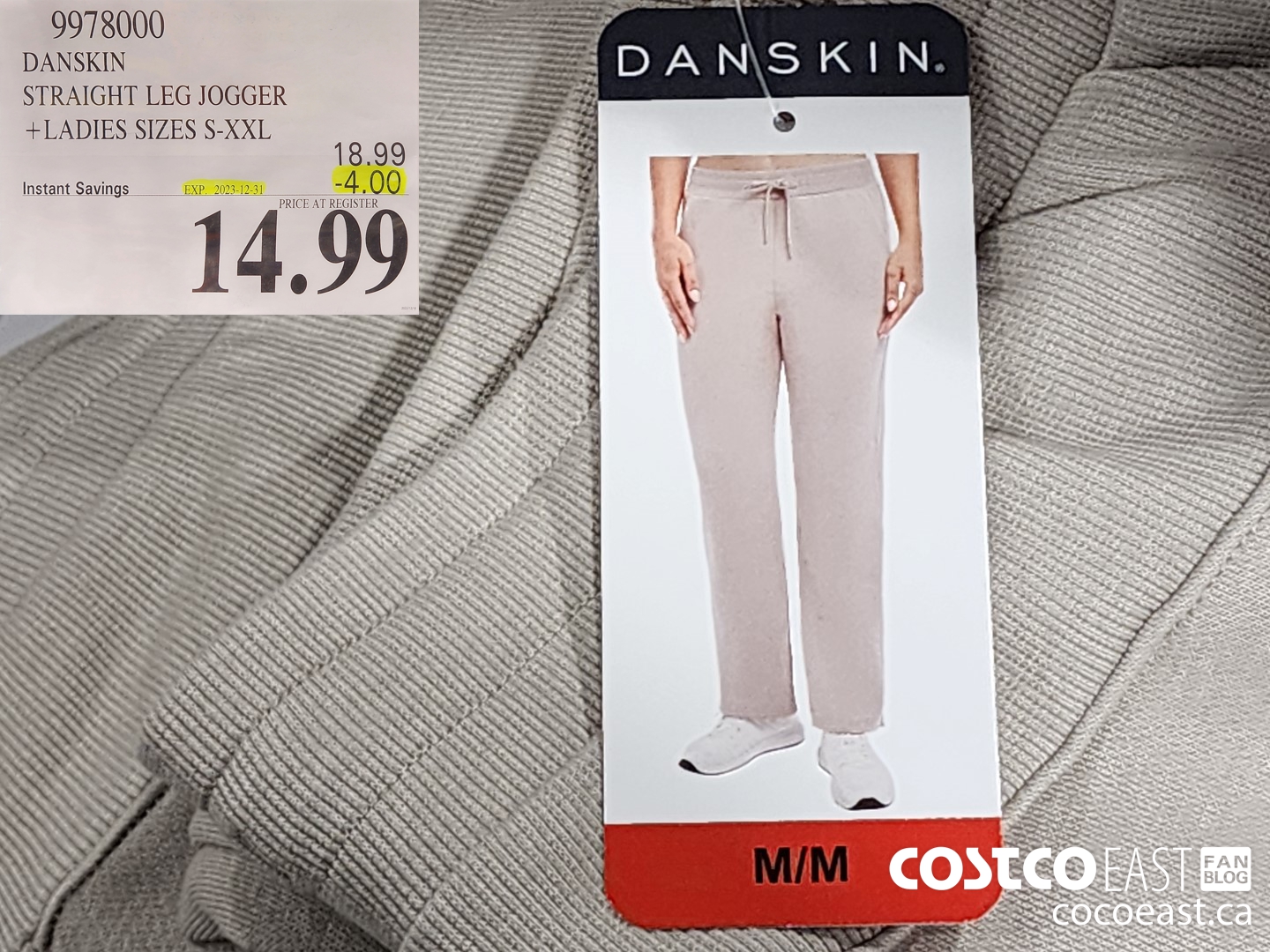 9978000 DANSKIN STRAIGHT LEG JOGGER + LADIES SIZES S-XXL ($4.00 INSTANT SAVINGS EXPIRES ON 2023-12-31) $14.99
