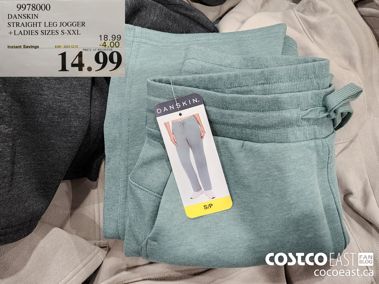 9978000 DANSKIN STRAIGHT LEG JOGGER + LADIES SIZES S-XXL ($4.00 INSTANT SAVINGS EXPIRES ON 2023-12-31) $14.99