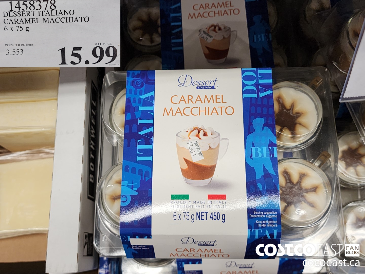 1458378 DESSERT ITALIANO CARAMEL MACCHIATO 6 X 75 G $15.99