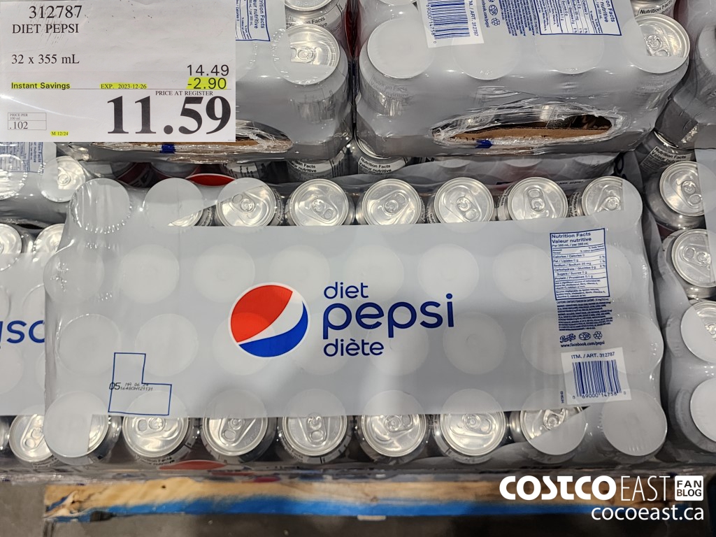 312787 DIET PEPSI 32 X 355 ($2.90 INSTANT SAVINGS EXPIRES ON 2023-12-26) $11.59