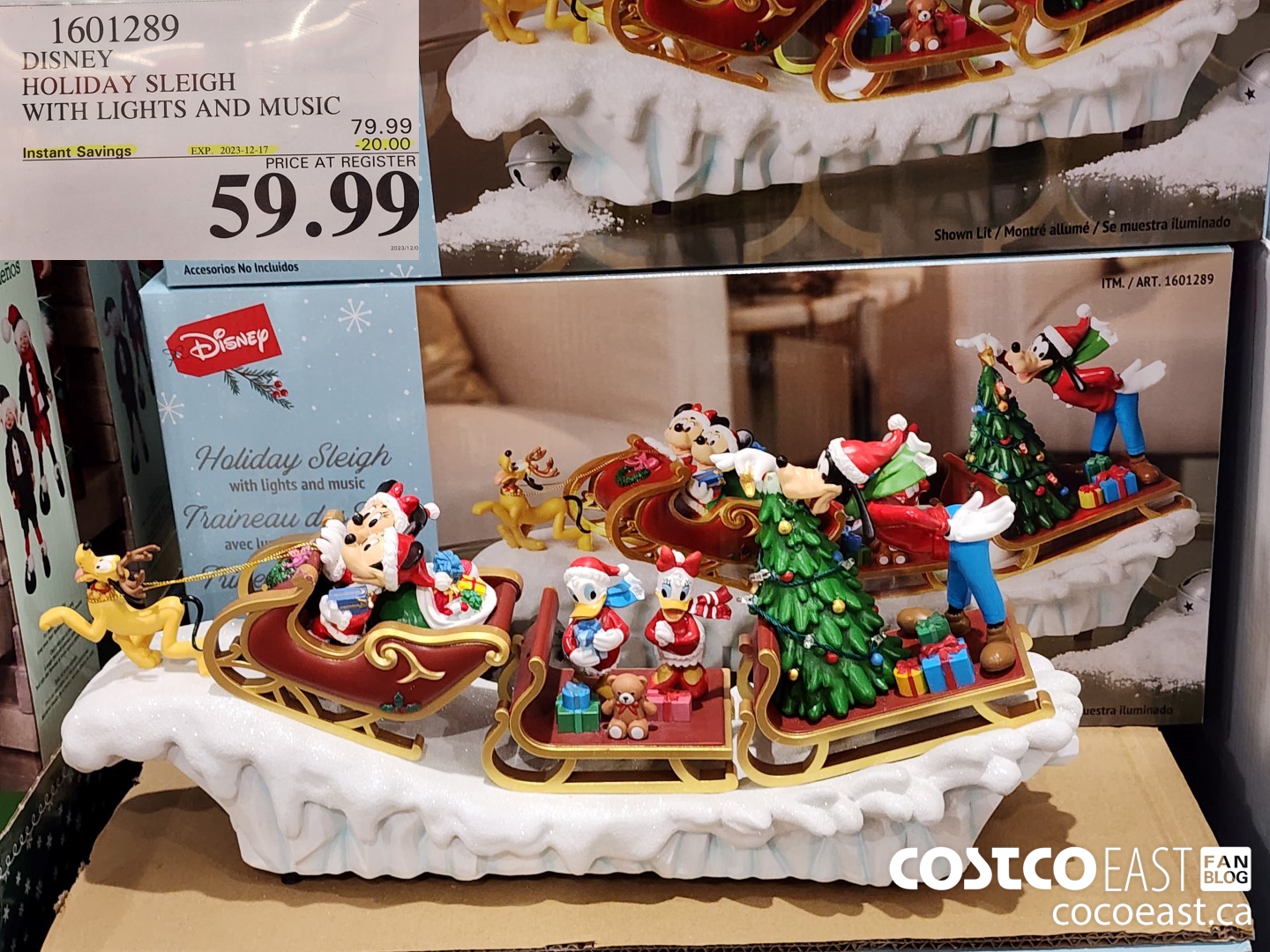 1601289 DISNEY HOLIDAY SLEIGH WITH LIGHTS AND MUSIC ($20.00 INSTANT SAVINGS EXPIRES ON 2023-12-17) $59.99