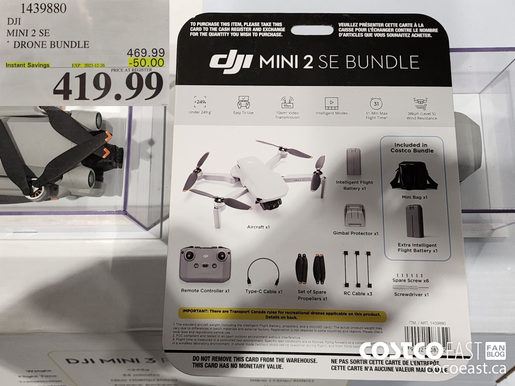 1439880 DJI MINI 2 SE DRONE BUNDLE ($50.00 INSTANT SAVINGS EXPIRES ON 2023-12-26) $419.99