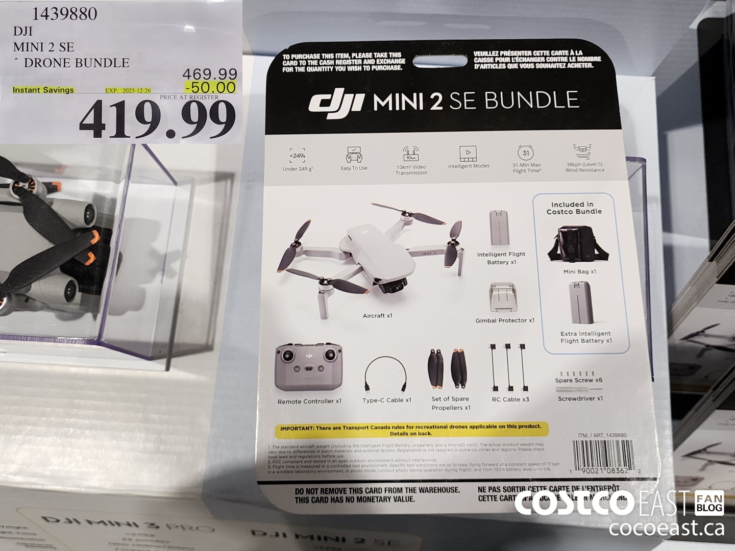 1439880 DJI MINI 2 SE DRONE BUNDLE ($50.00 INSTANT SAVINGS EXPIRES ON 2023-12-26) $419.99