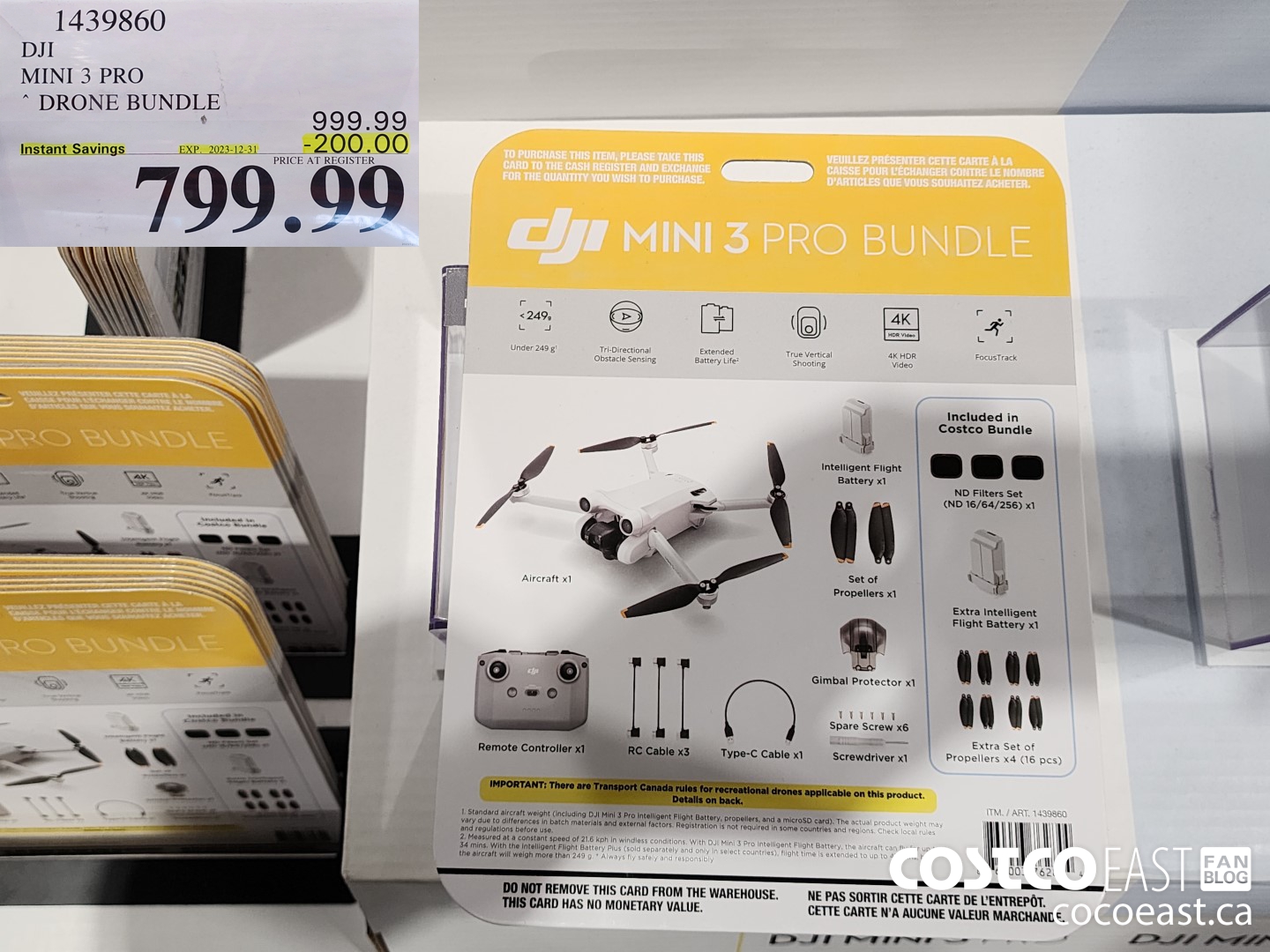 1439860 DJI MINI 3 PRO ~ DRONE BUNDLE ($200.00 INSTANT SAVINGS EXPIRES ON 2023-12-31) $799.99