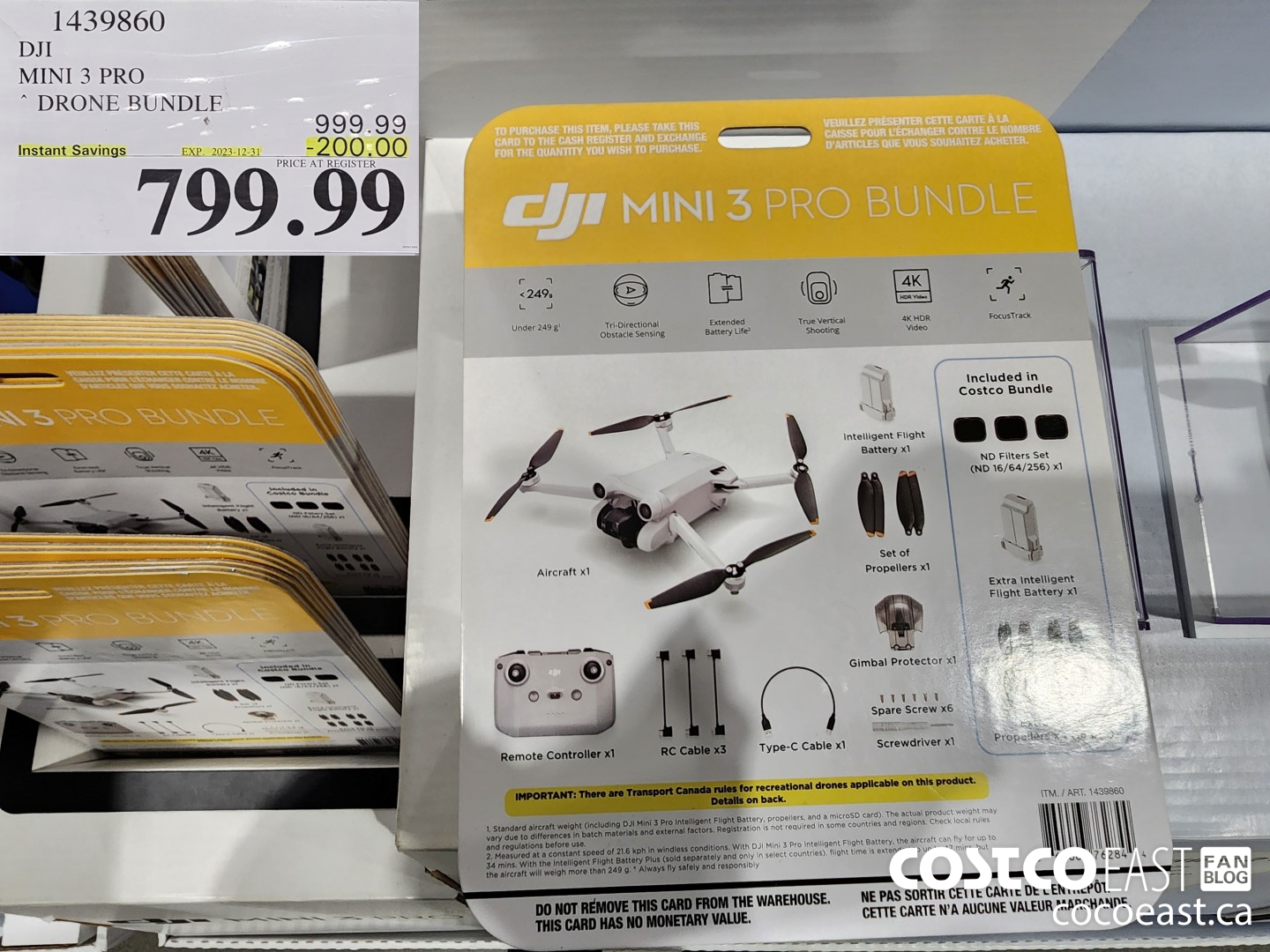 1439860 DJI MINI 3 PRO ~ DRONE BUNDLE ($200.00 INSTANT SAVINGS EXPIRES ON 2023-12-31) $799.99