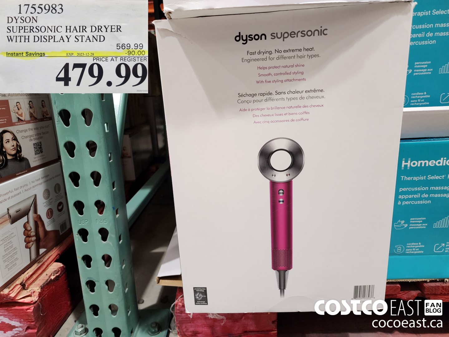 1755983 DYSON SUPERSONIC HAIR DRYER WITH DISPLAY STAND ($90.00 INSTANT SAVINGS EXPIRES ON 2023-12-28) $479.99