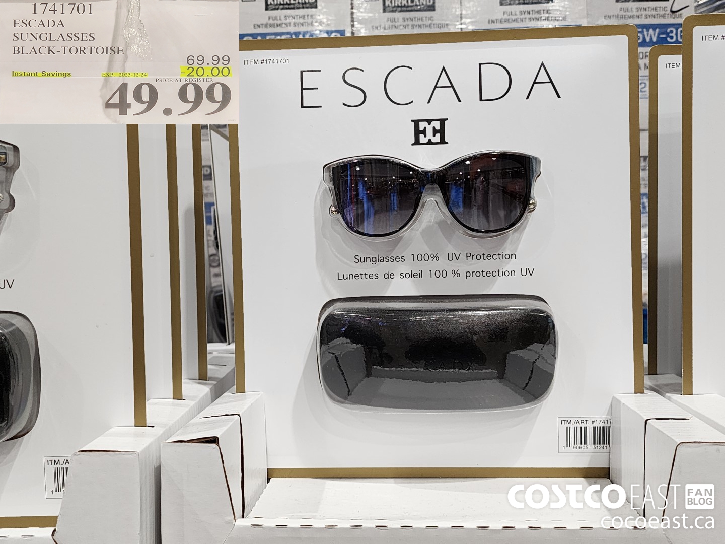 1741701 ESCADA SUNGLASSES BLACK-TORTOISE ($20.00 INSTANT SAVINGS EXPIRES ON 2023-12-24) $49.99