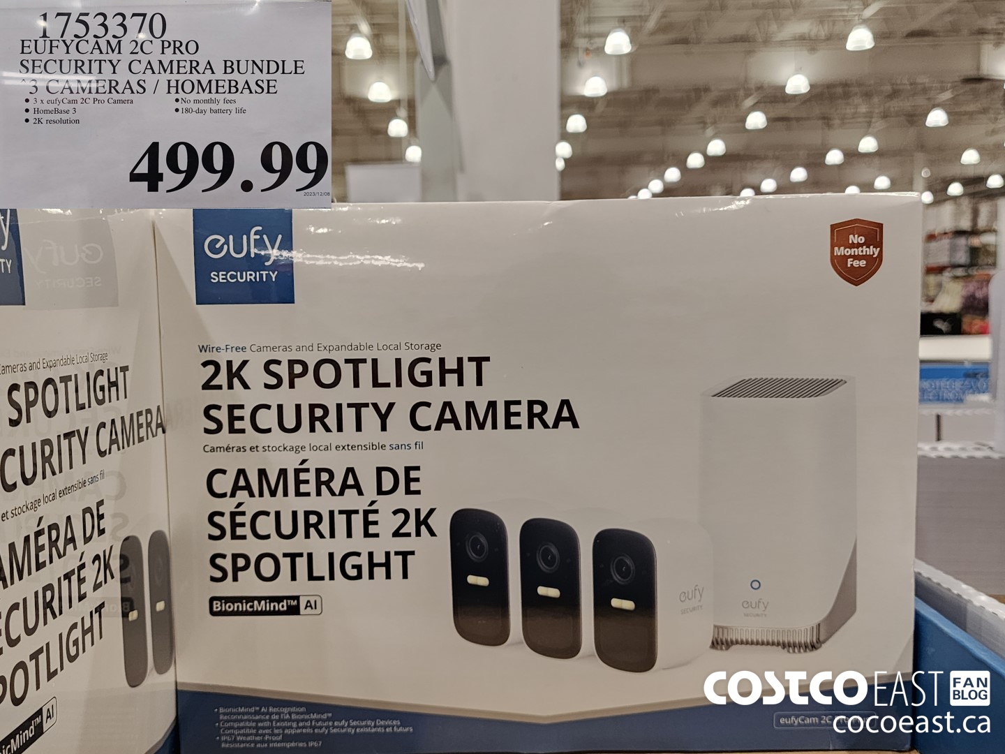 1753370 EUFYCAM 2€ PRO SECURITY CAMERA BUNDLE *3 CAMERAS / HOMEBASE $499.99