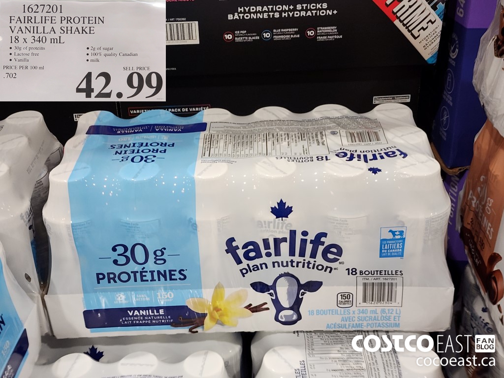 1627201 FAIRLIFE PROTEIN VANILLA SHAKE 138 x 340 mL $42.99