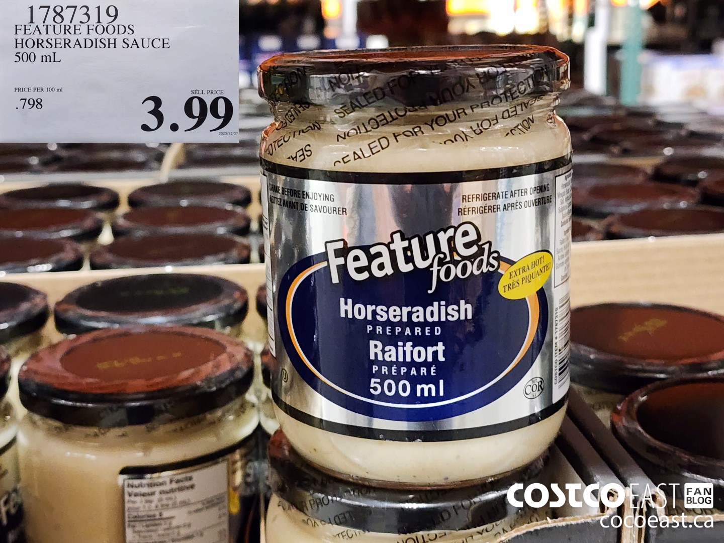 1787319 FEATURE FOODS HORSERADISH SAUCE 500 mL $3.99