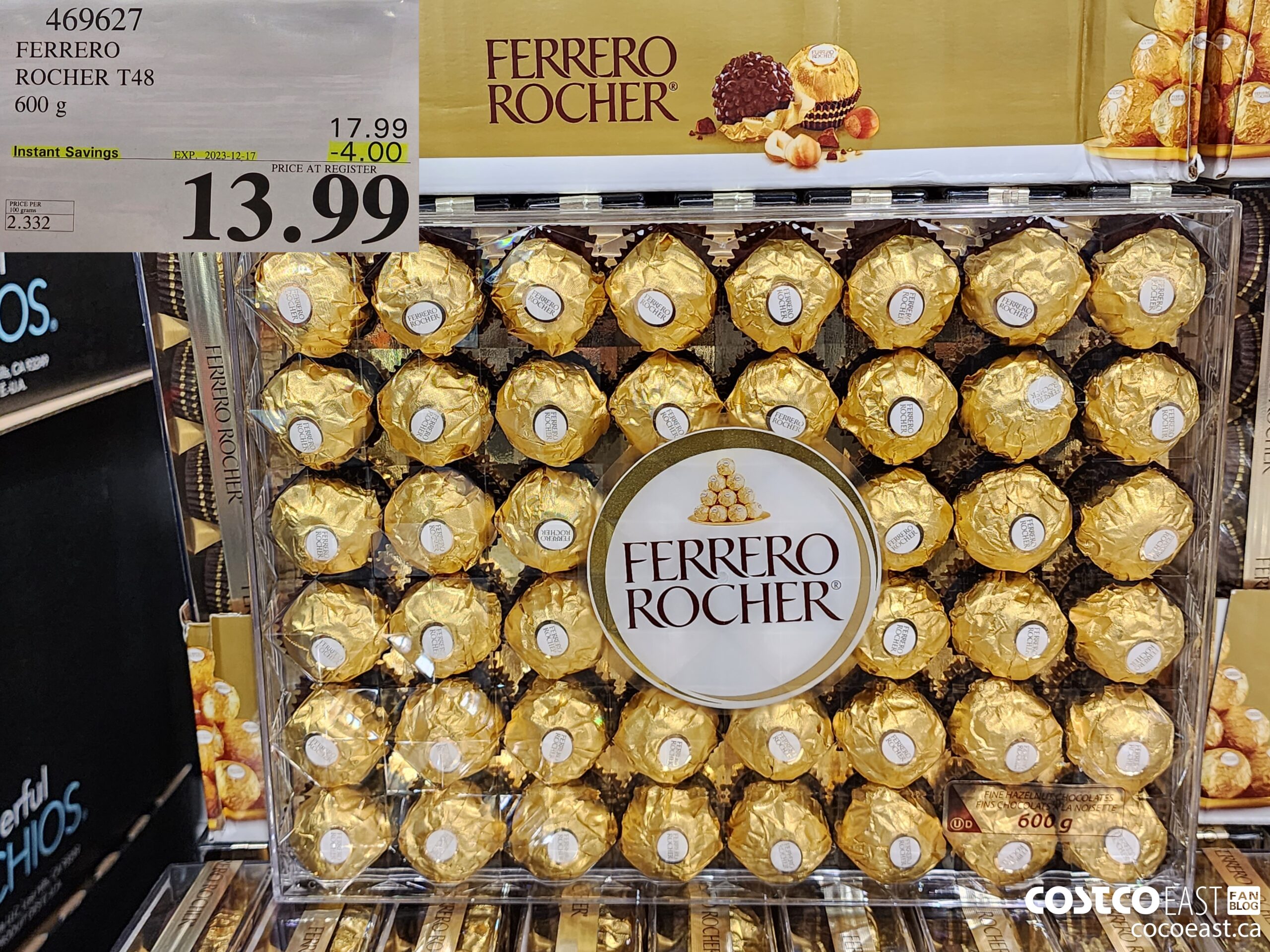 469627 FERRERO ROCHER T48 600 G ($4.00 INSTANT SAVINGS EXPIRES ON 2023-12-17) $13.99