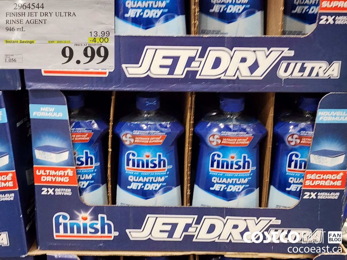 2964544 FINISH JET DRY ULTRA RINSE AGENT 946 ml ($4.00 INSTANT SAVINGS EXPIRES ON 2023-12-17) $9.99