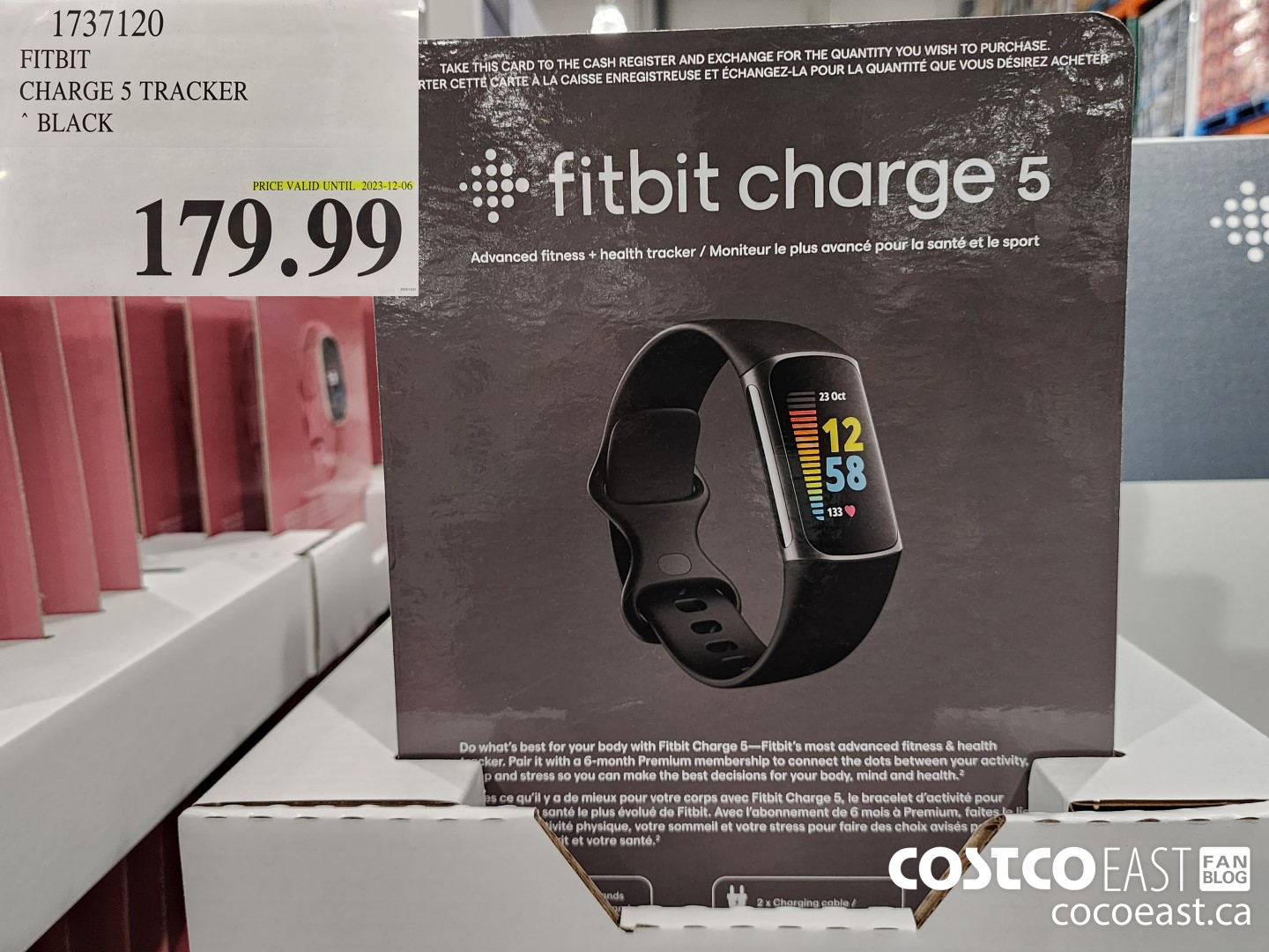 1737120 FITBIT CHARGE 5 TRACKER BLACK $179.99