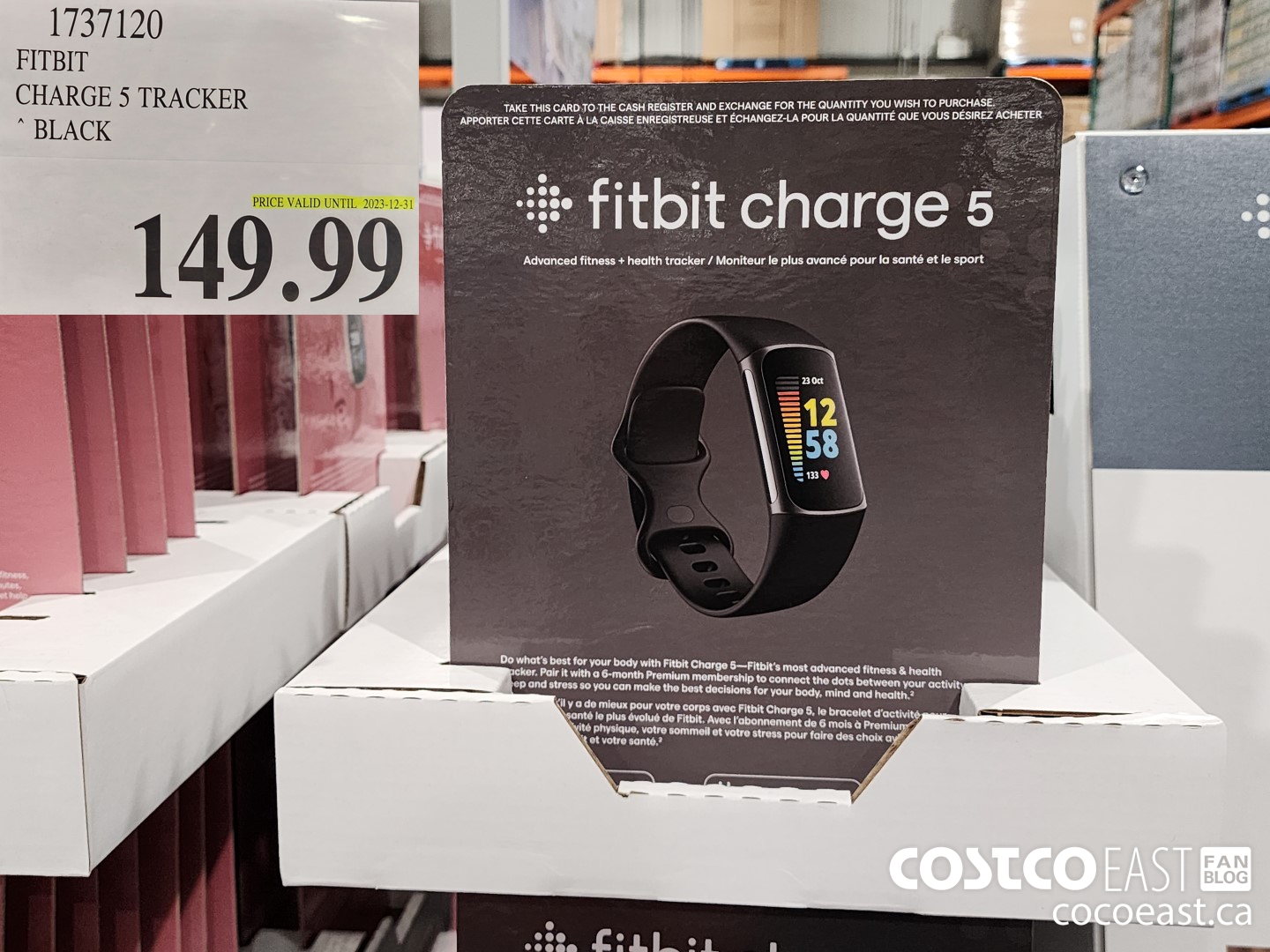 1737120 FITBIT CHARGE 5 TRACKER BLACK $149.99