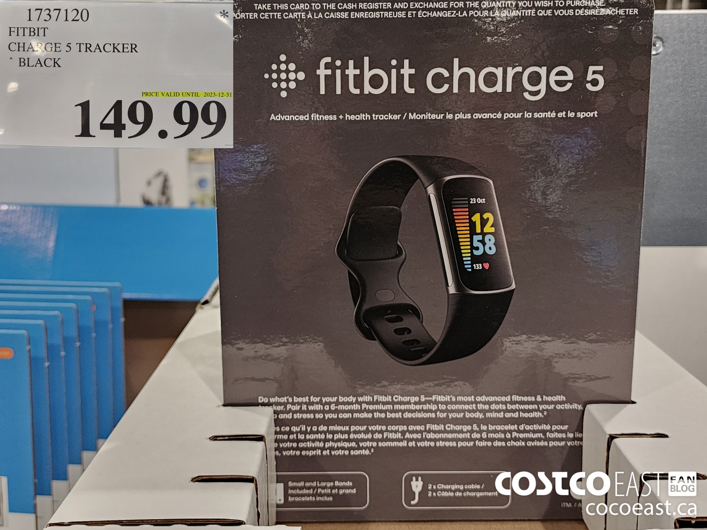 1737120 FITBIT CHARGE 5 TRACKER BLACK $149.99