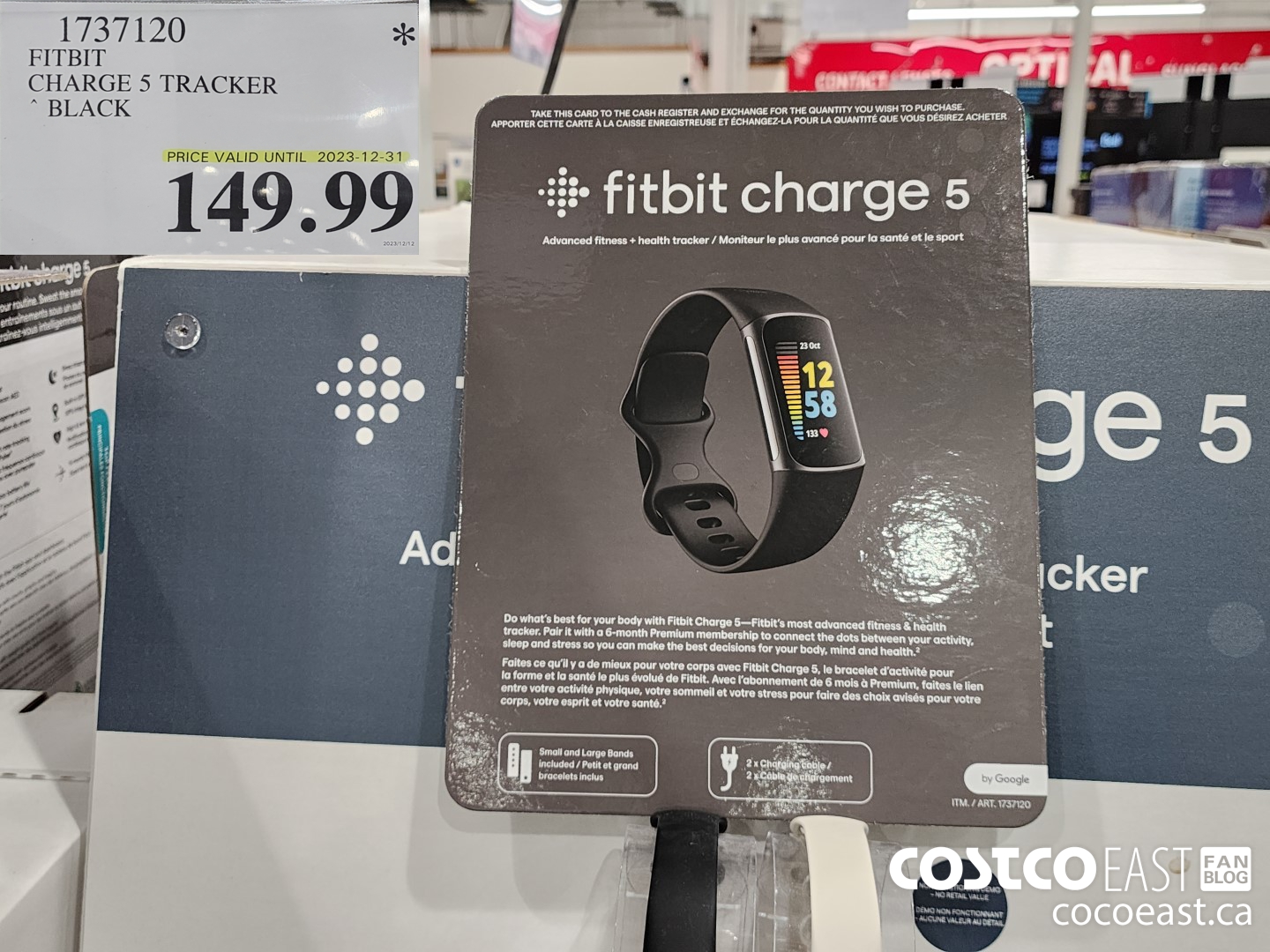 1737120 FITBIT CHARGE 5 TRACKER BLACK $149.99