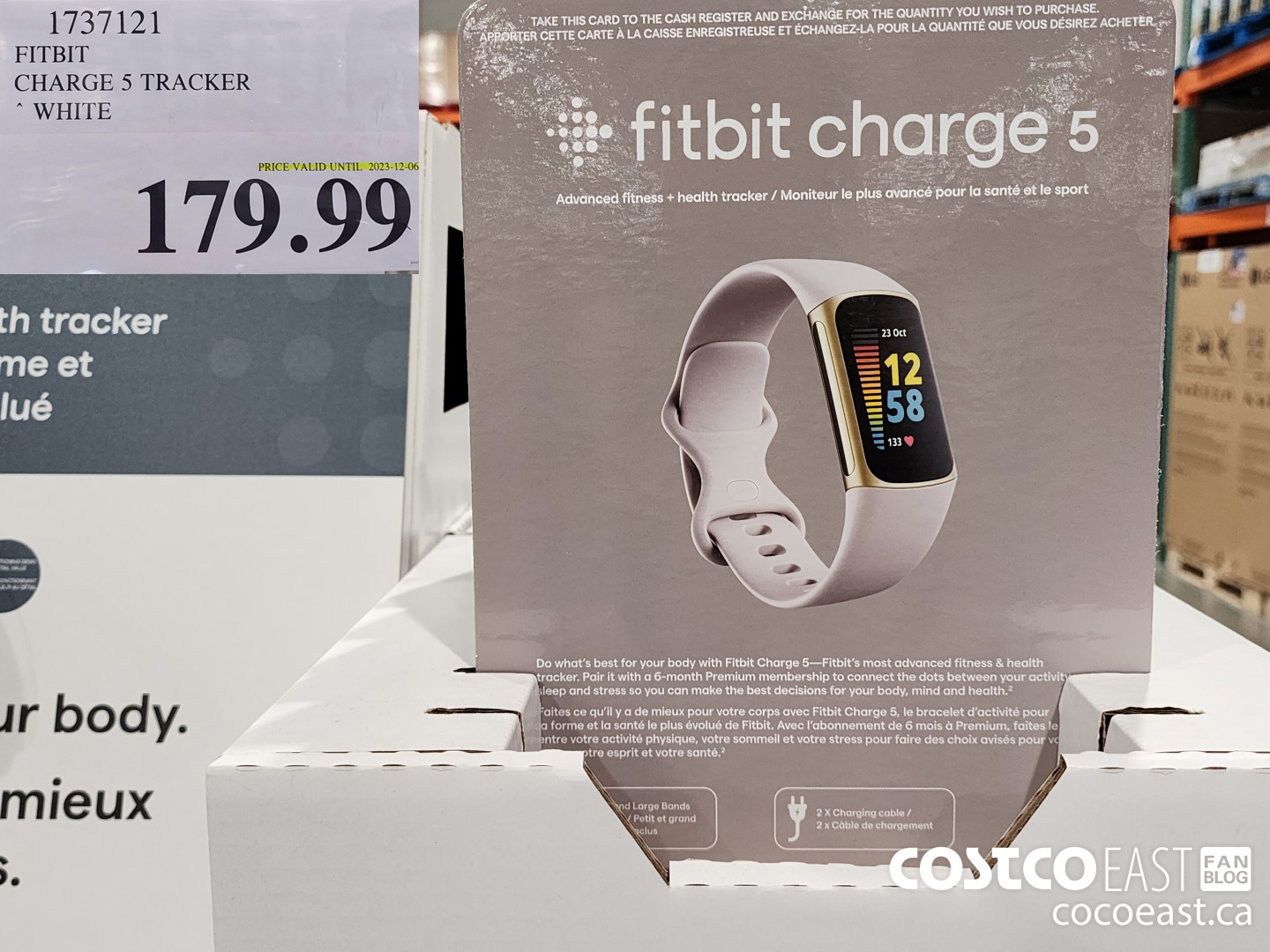 1737121 FITBIT CHARGE 5 TRACKER WHITE $179.99