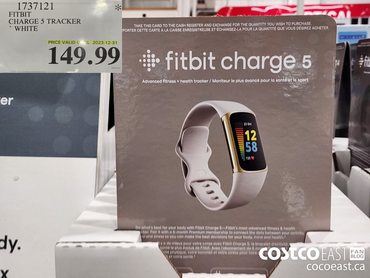 1737121 FITBIT CHARGE 5 TRACKER WHITE $149.99